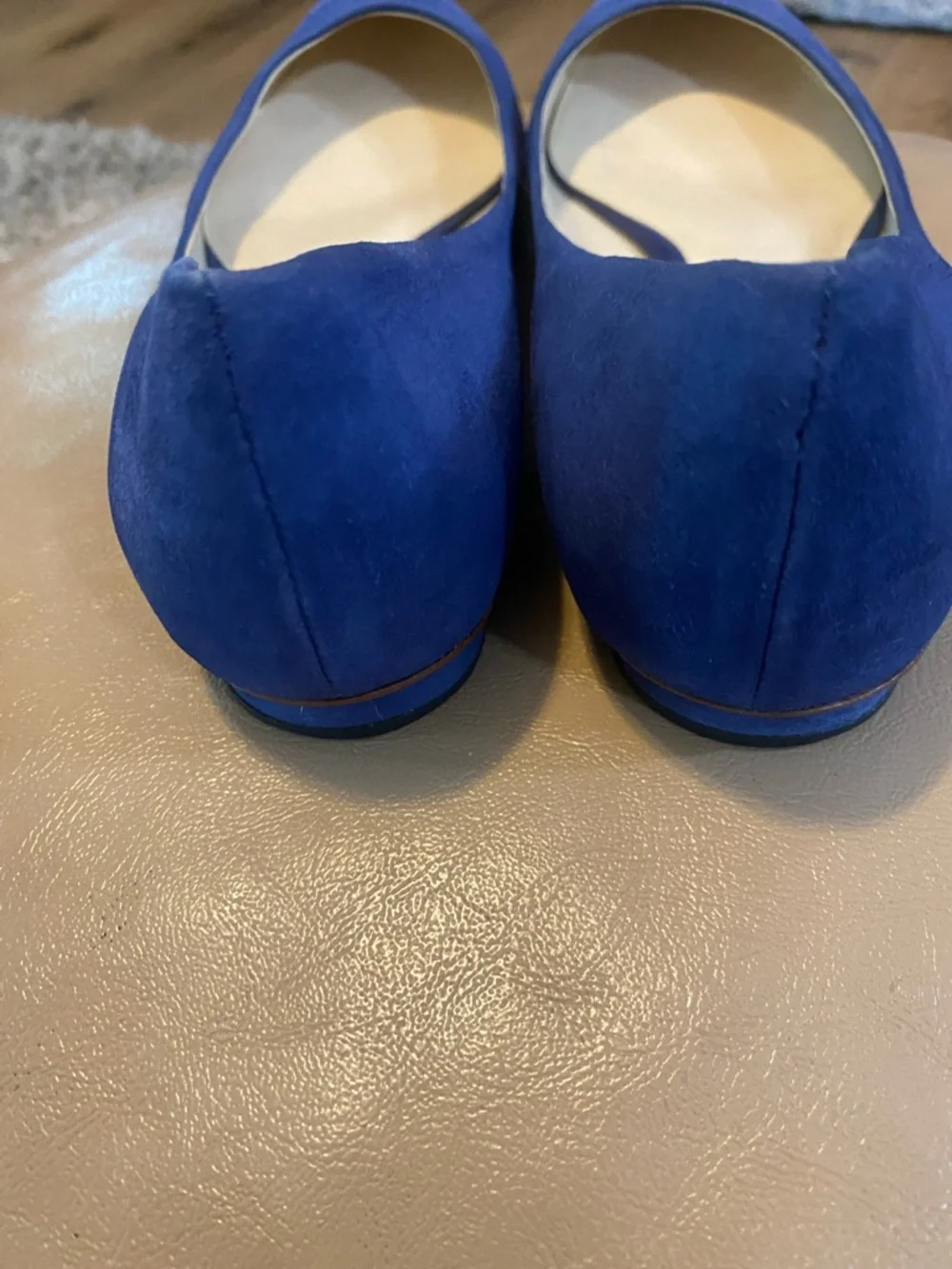 Alexandre Birman Royal Blue Suede Pointed-Toe Flats size 7.5 - Picture 3 of 8